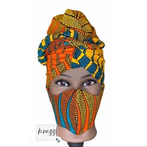 “Vibrant Thang” Head Wrap and Mask Set